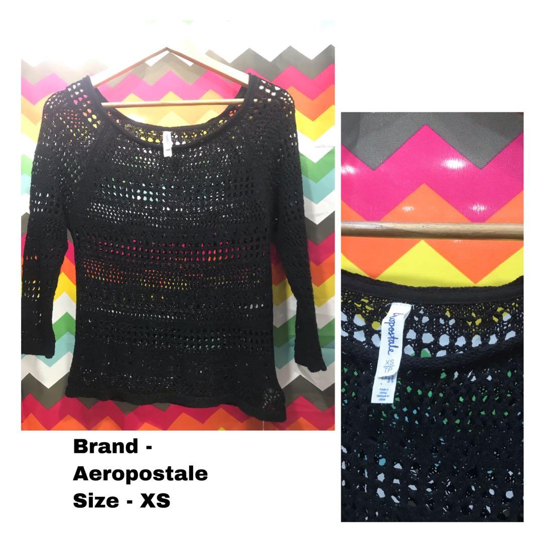 Aeropostale crochet top cover up, Women's Fashion, Tops, Longsleeves on