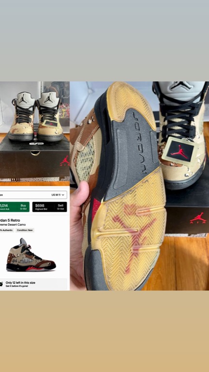 Nike air jordan best sale retro 5 supreme
