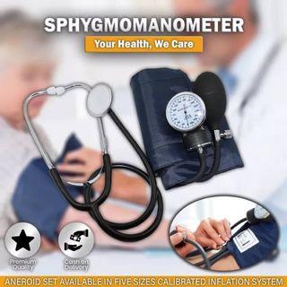 Aneroid Sphygmomanometer Blood Pressure Measure Device Kit Cuff Stethoscope Manual BP Monitor