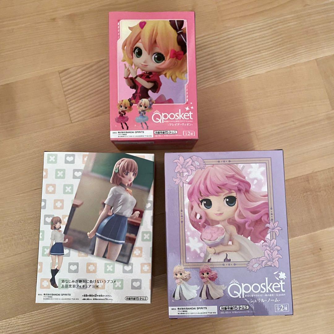 Assorted Authentic Figures (Category: Other Merchandise) located in Singapore. Submitted by livelight (Listing ID 1159659636, Image 3). Description: Authentic Figures from Japan Claw Machines. Qposket Marcos’s 40th Macross Frontiwr Sheryl Nome $35 Qposket Macross Delta Freyja Wion $28 Banpresto Bandai Osananajimi Ga Zettai Ni Makenai Love Comedy Kuroha Shida $20.