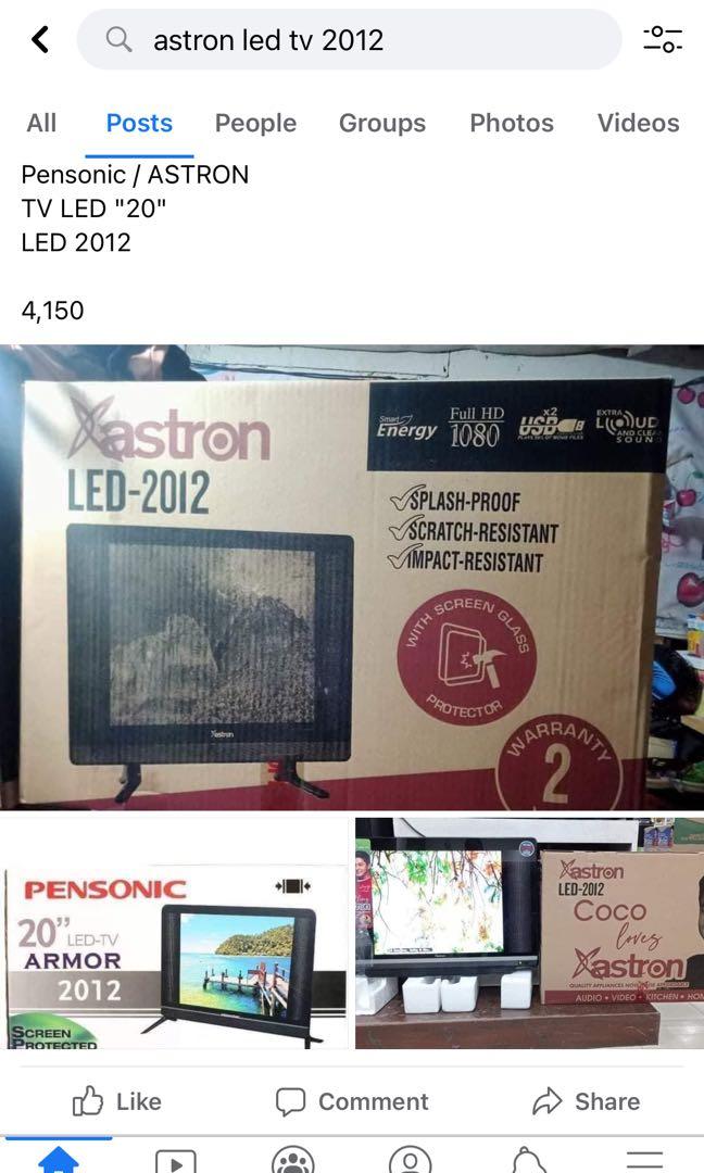 Astron Led TV 20inches (Category: TV) located in Bacoor. Submitted by travelfindsph (Listing ID 1159631377, Image 3). Description: brand New ASTRON 2012 (FREE TV Stand) LED television energy saving 2years warranty nationwide service center *USB INPUT *HDMI input *RCA input *VGA input *AUDIO output *FULL HD 1080 *Selling low as we just got it during raffle. original price at 5,299.
