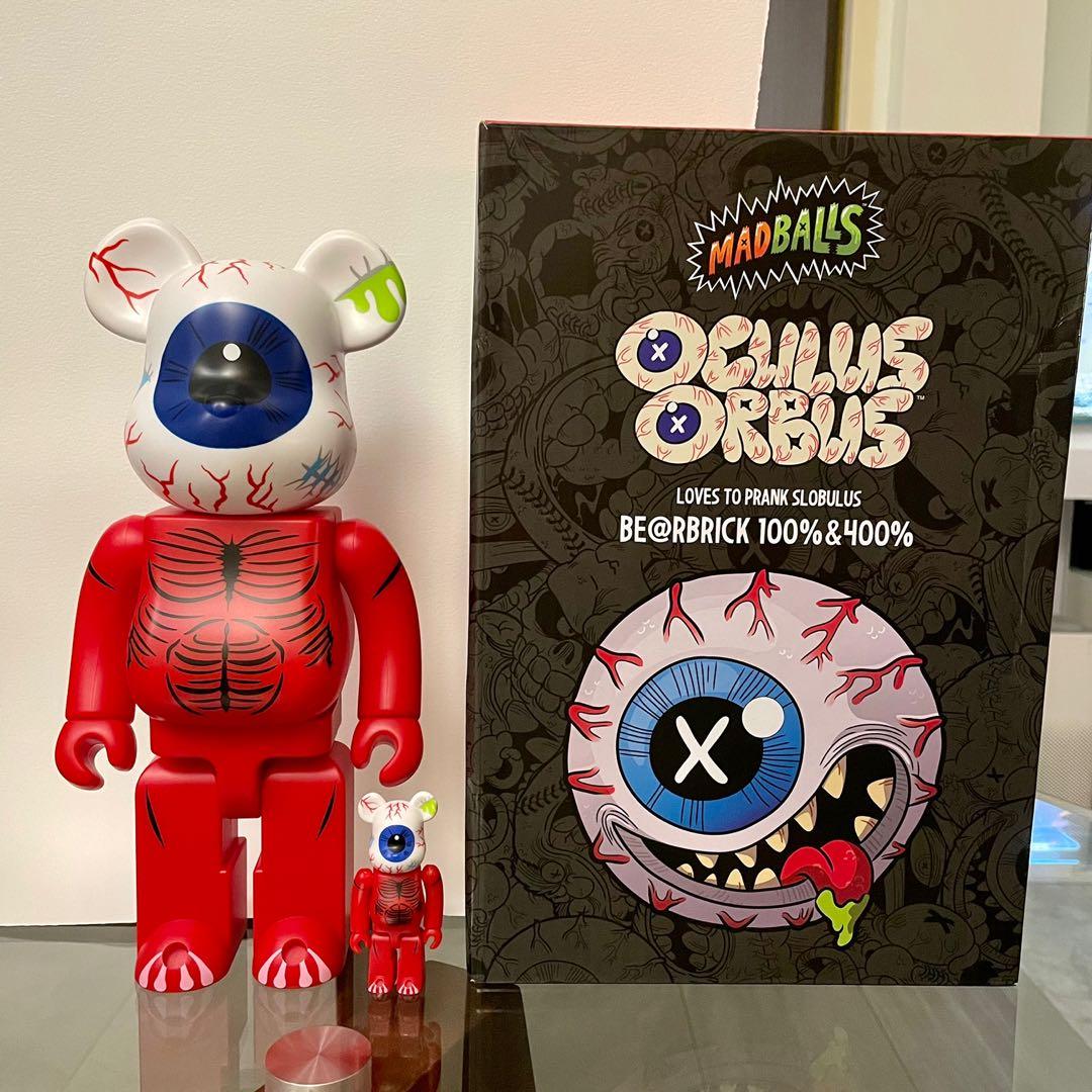 Bearbrick Be@rbrick Madballs Oculus Orbus 400% + 100%, Hobbies 