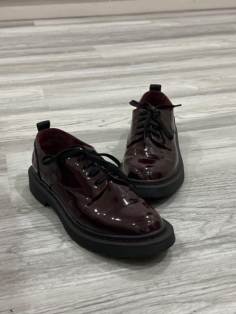 Shiny lace up shoes best sale