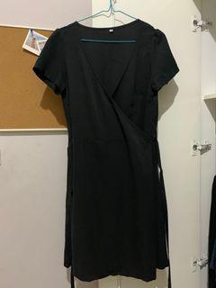 black kimono dress