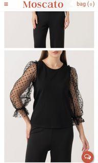 Black tile blouse