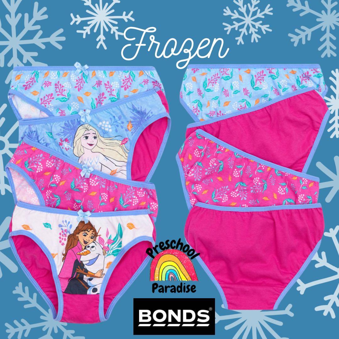 Bonds AustralIa Disney FROZEN Girls Underwear, 4 pack, ready stock (size  4/6 and size 6/8 left), Babies & Kids, Babies & Kids Fashion on Carousell
