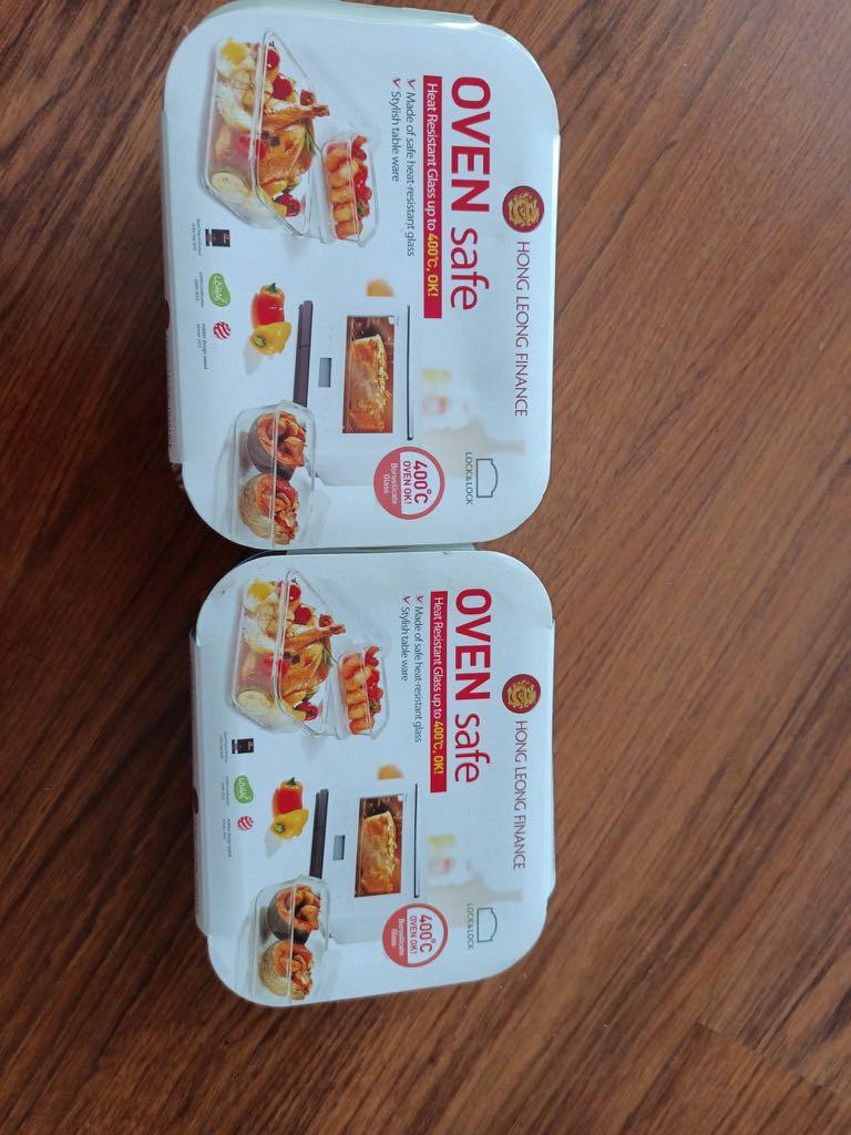Brand New Lock lock Oven Safe glass containers, Furniture & Home Living