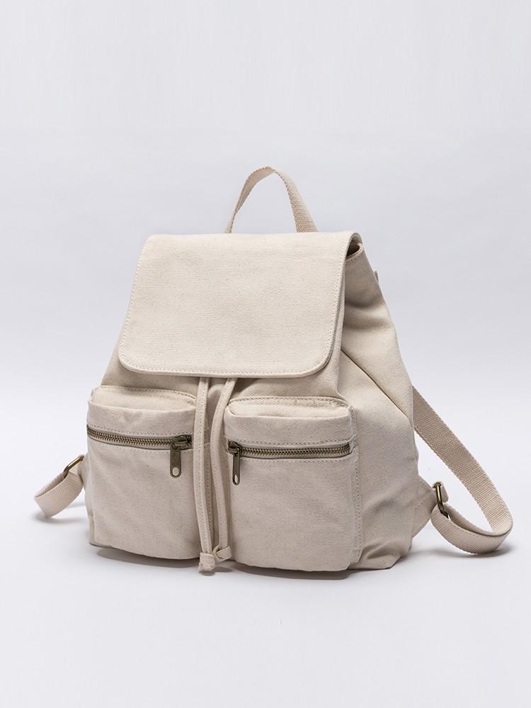 White canvas sale backpack