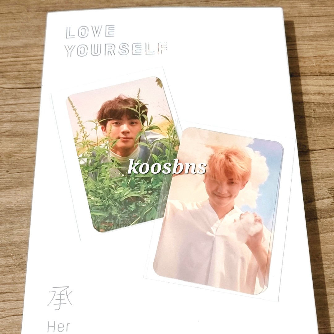 Bts Love Yourself Her O Version Photocards BTS LOVE YOURSELF HER Version O Jin and Namjoon photocards with 1 album