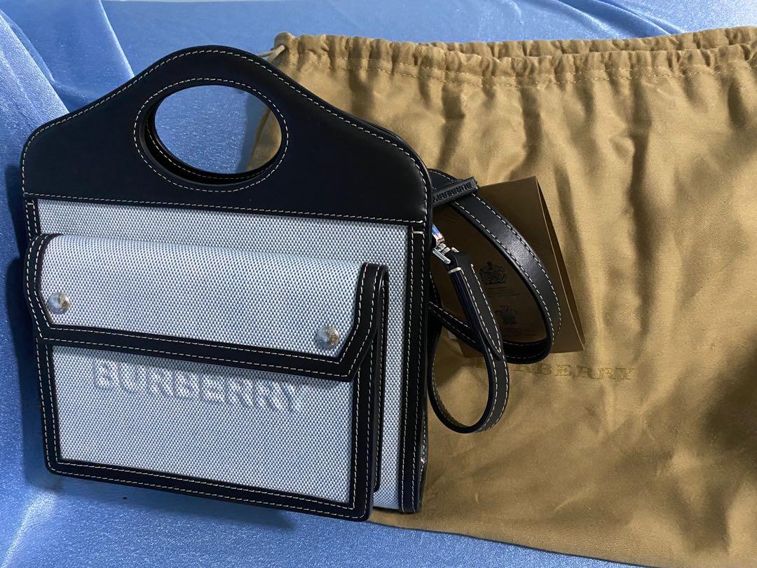 Burberry Mini Two-tone Canvas & Leather Pocket Bag, Women's Fashion, Bags &  Wallets, Cross-body Bags on Carousell