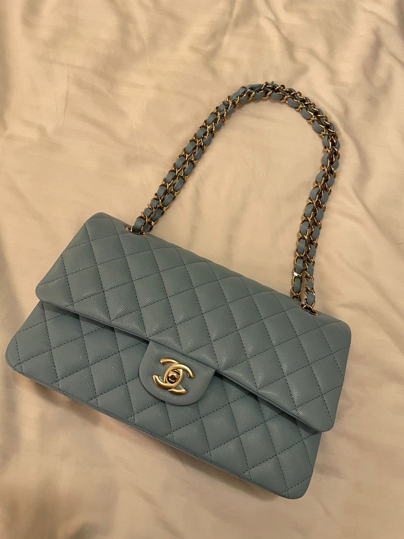 Chanel 22S CF Medium in Tiffany Blue, Women's Fashion, Bags & Wallets ...