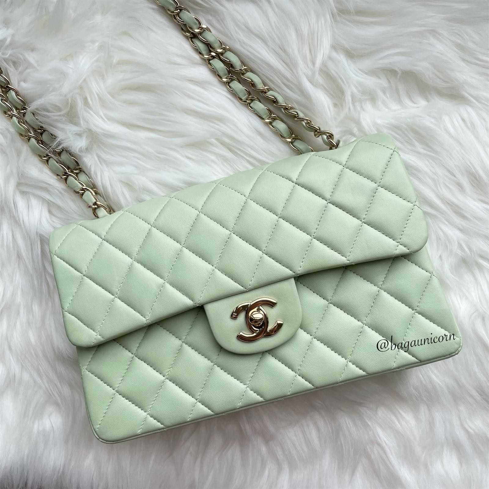 Chanel Mint Green Mini Classic Flap with GHW - ALL0159