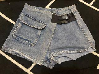 Denim skort