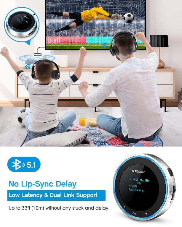 Elegiant bluetooth deals 5.1 transmitter receiver