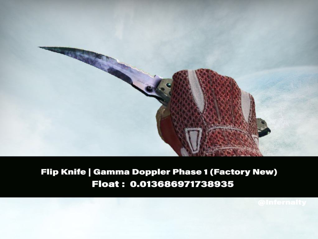 Flip Knife Gamma Doppler Phase 1 FN CSGO SKINS KNIVES, Video Gaming