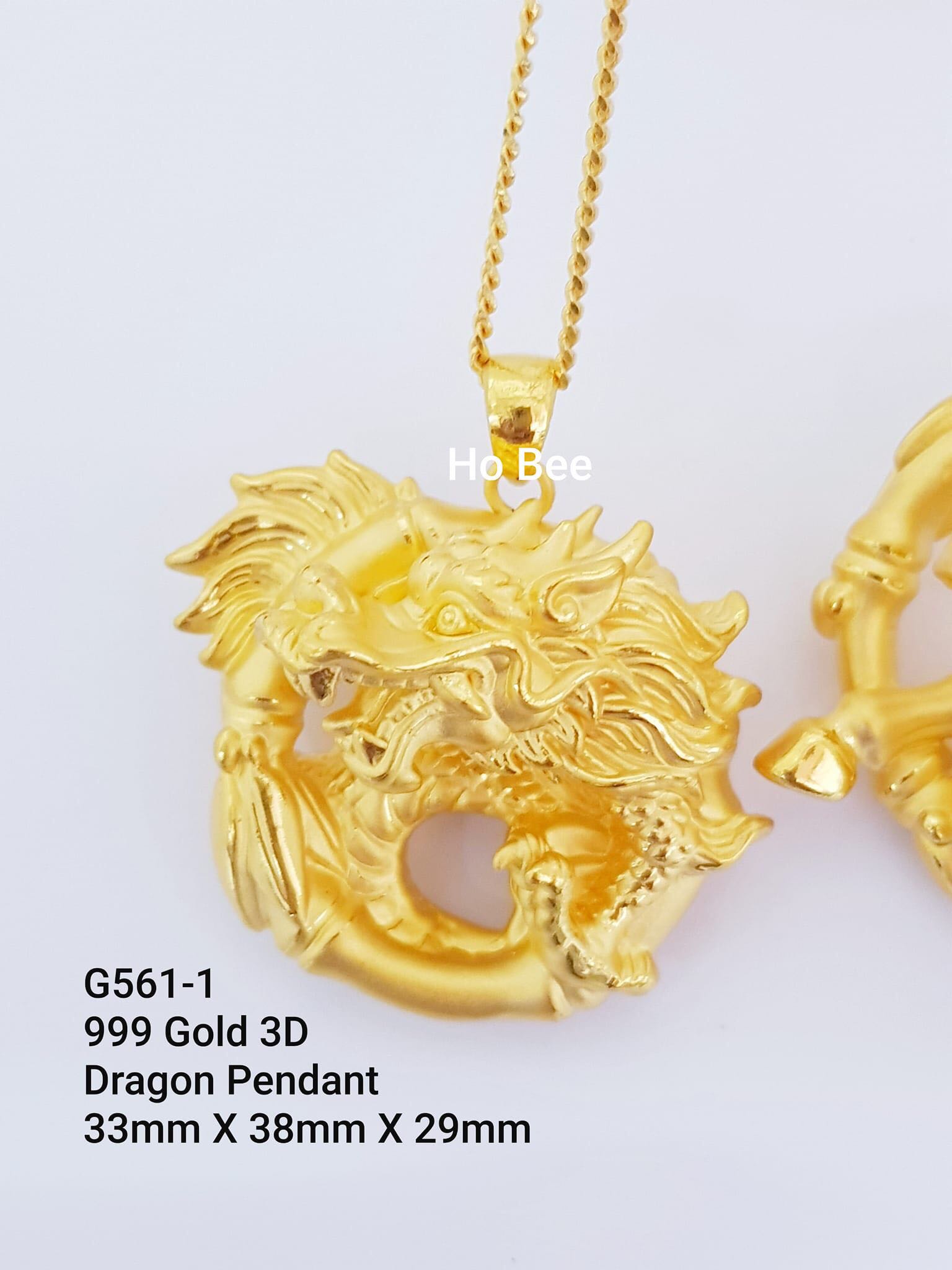 Gold dragon pendant necklace sales