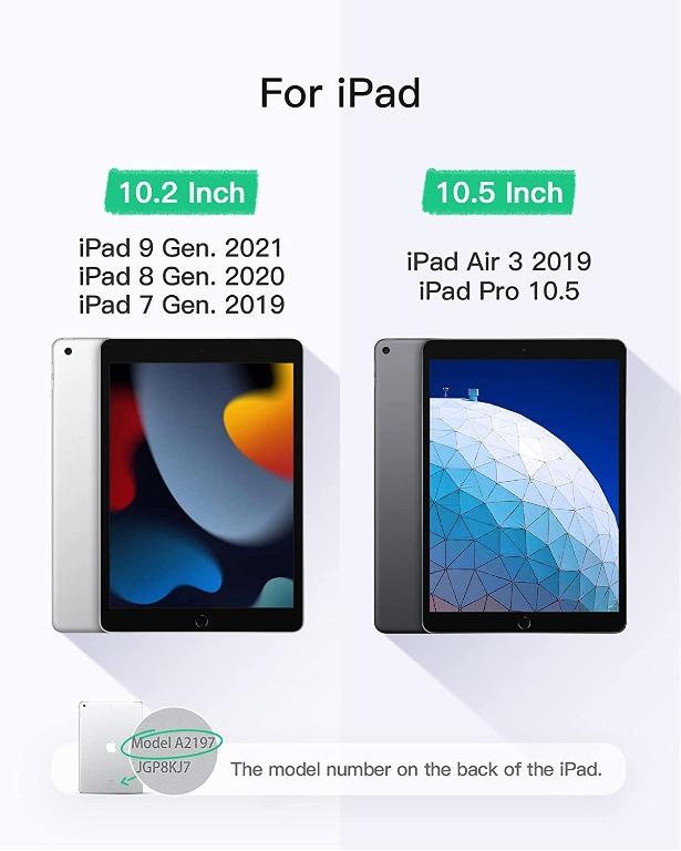H3725 Inateck Keyboard Case for iPad 2021(9th Gen)/iPad 2020(8th Gen)/ iPad 2019(7th Gen) 10.2