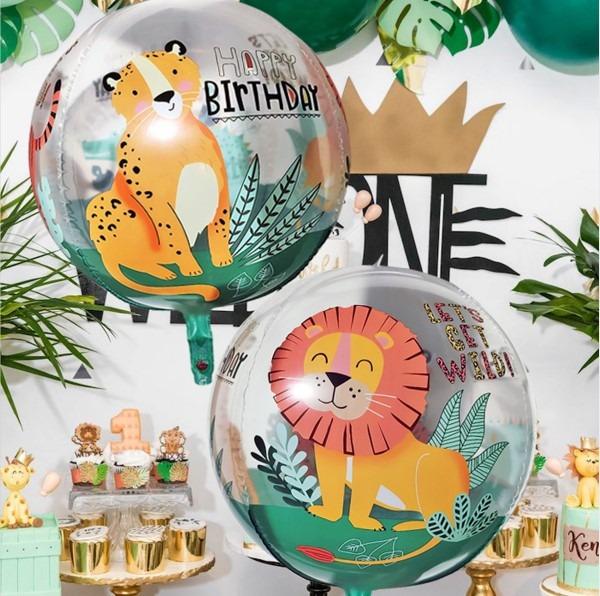 Latex PRINTED Ballons Air Helium Happy Birthday Jungle themeParty Ballon  Baloons