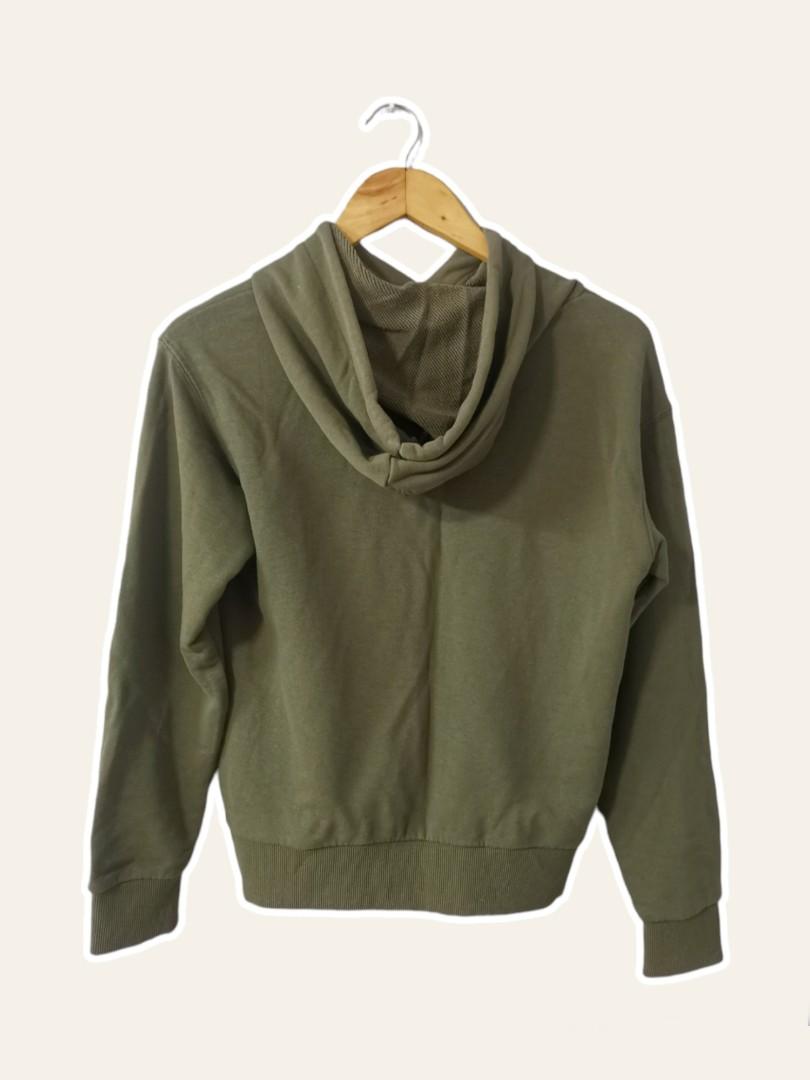 Olive green clearance hoodie h&m