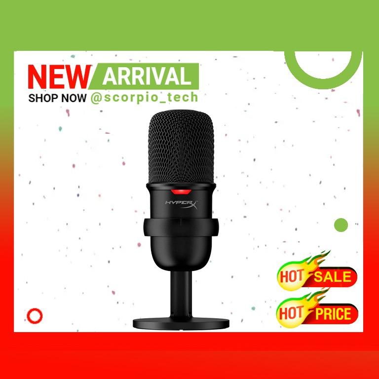 Newest HyperX SoloCast USB Computer Microphone for PC, Mac, Streaming,  Podcasts, Twitch, , Discord, Tap-to-Mute Sensor, Cardioid Polar  Pattern
