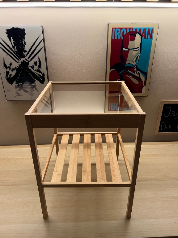 [IKEA] NESNA Bedside table, bamboo 36x35 cm, Furniture & Home Living