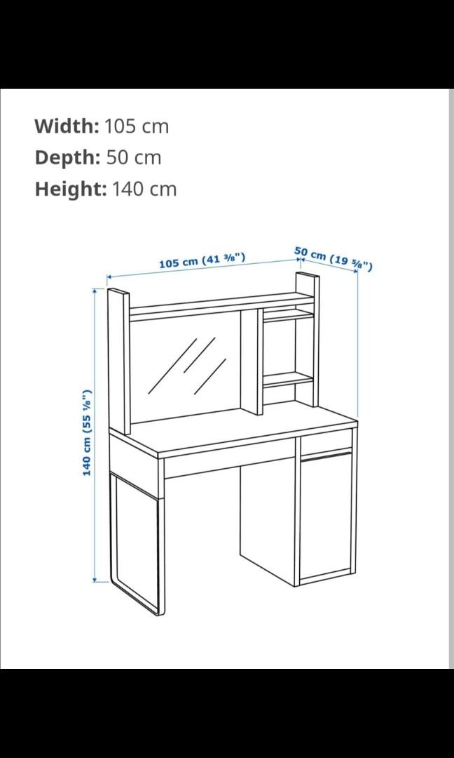 Ikea study table, Furniture & Home Living, Furniture, Tables & Sets on