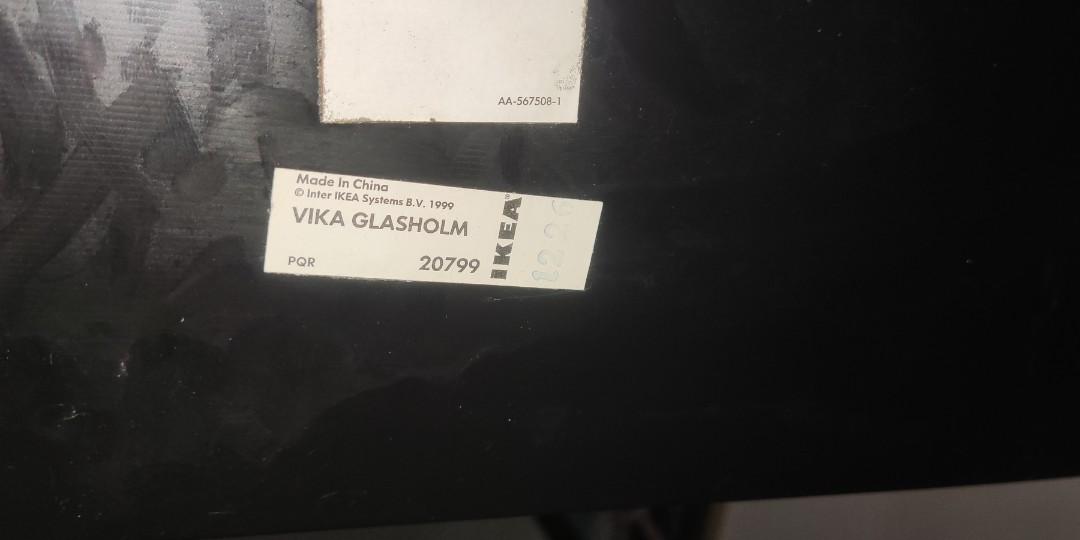 IKEA Vika Glasholm black tempered glass table Furniture Home