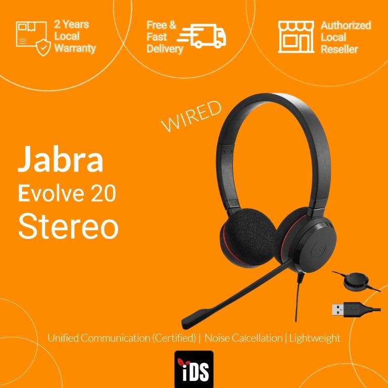 Jabra Evolve 20 Stereo USB Wired Headset