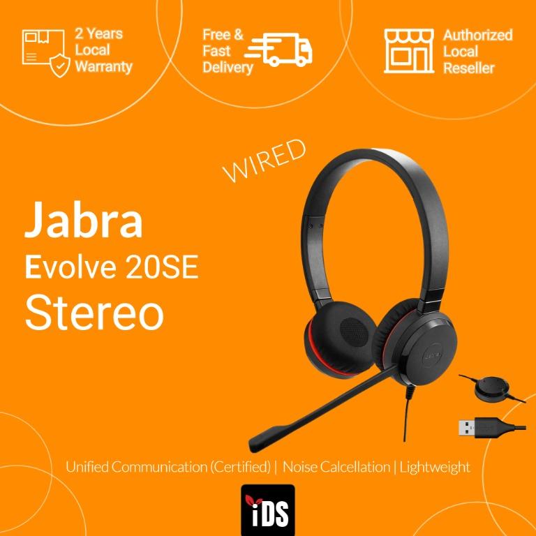 Jabra evolve 20se uc 2024 mono usb computer headset