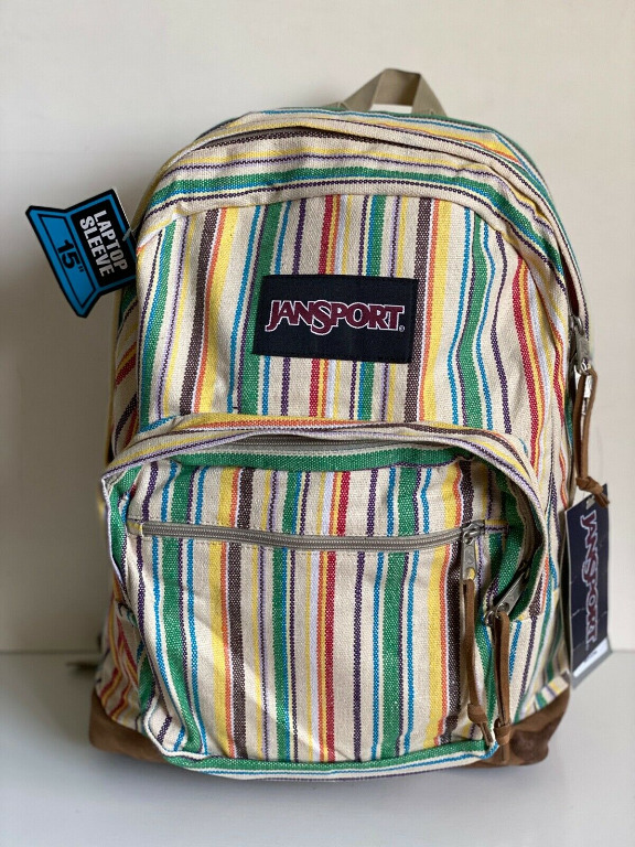 Jansport top backpack stripes