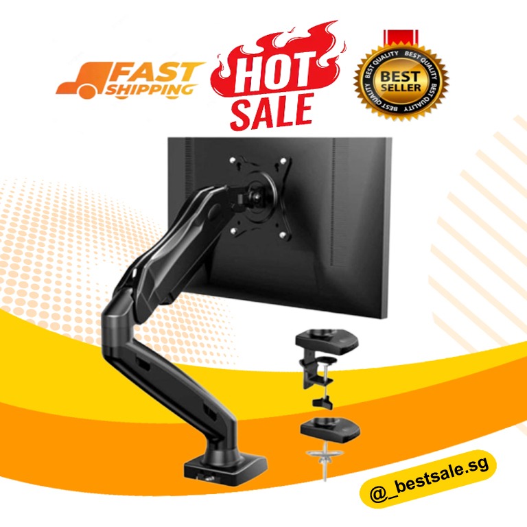 JT041 HUANUO HNSS6 Full Motion Desk Mount Single Monitor Mount