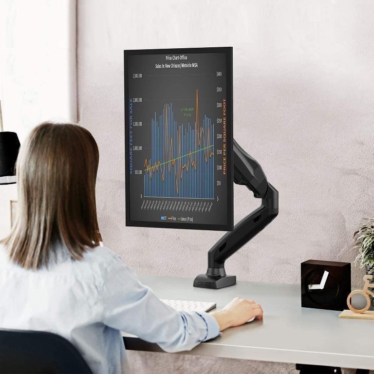 JT041 HUANUO HNSS6 Full Motion Desk Mount Single Monitor Mount