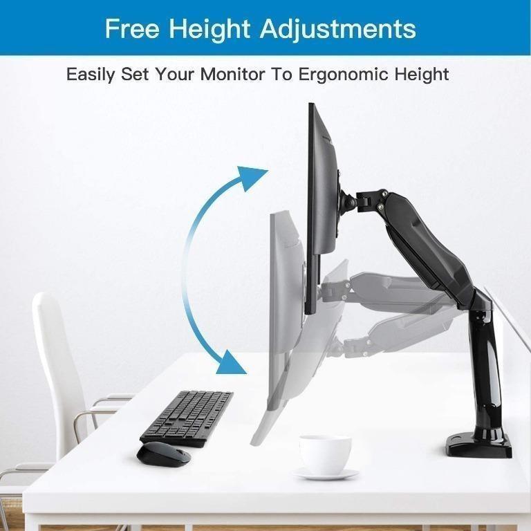 JT041 HUANUO HNSS6 Full Motion Desk Mount Single Monitor Mount