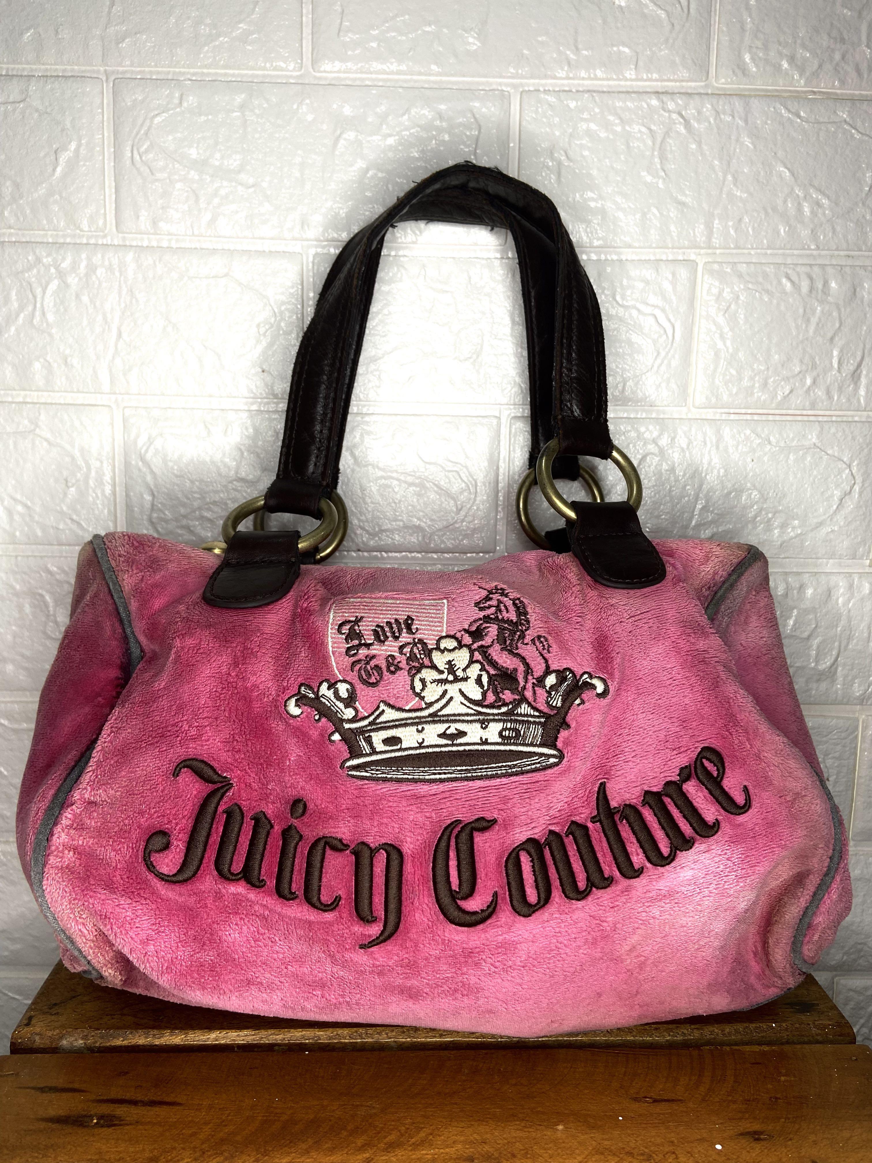 Juicy Couture | Bags | Juicy Couture Glamorous Velour Daydreamer Bag Hot  Pink With Pom Pom Detailing | Poshmark