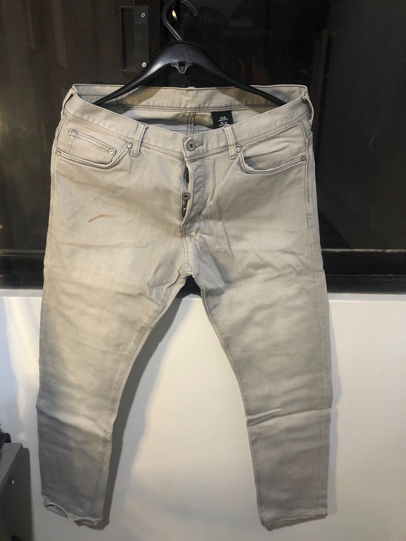 Legit H\u0026M Bleached Jeans, Men's Fashion 