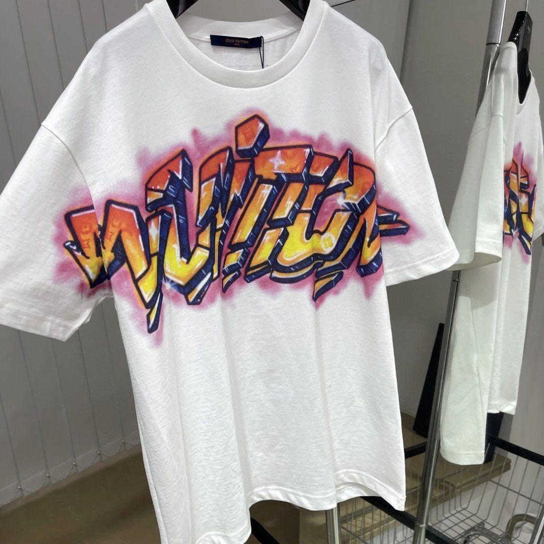 Louis Vuitton White 'Vuitton Graffiti' T-Shirt