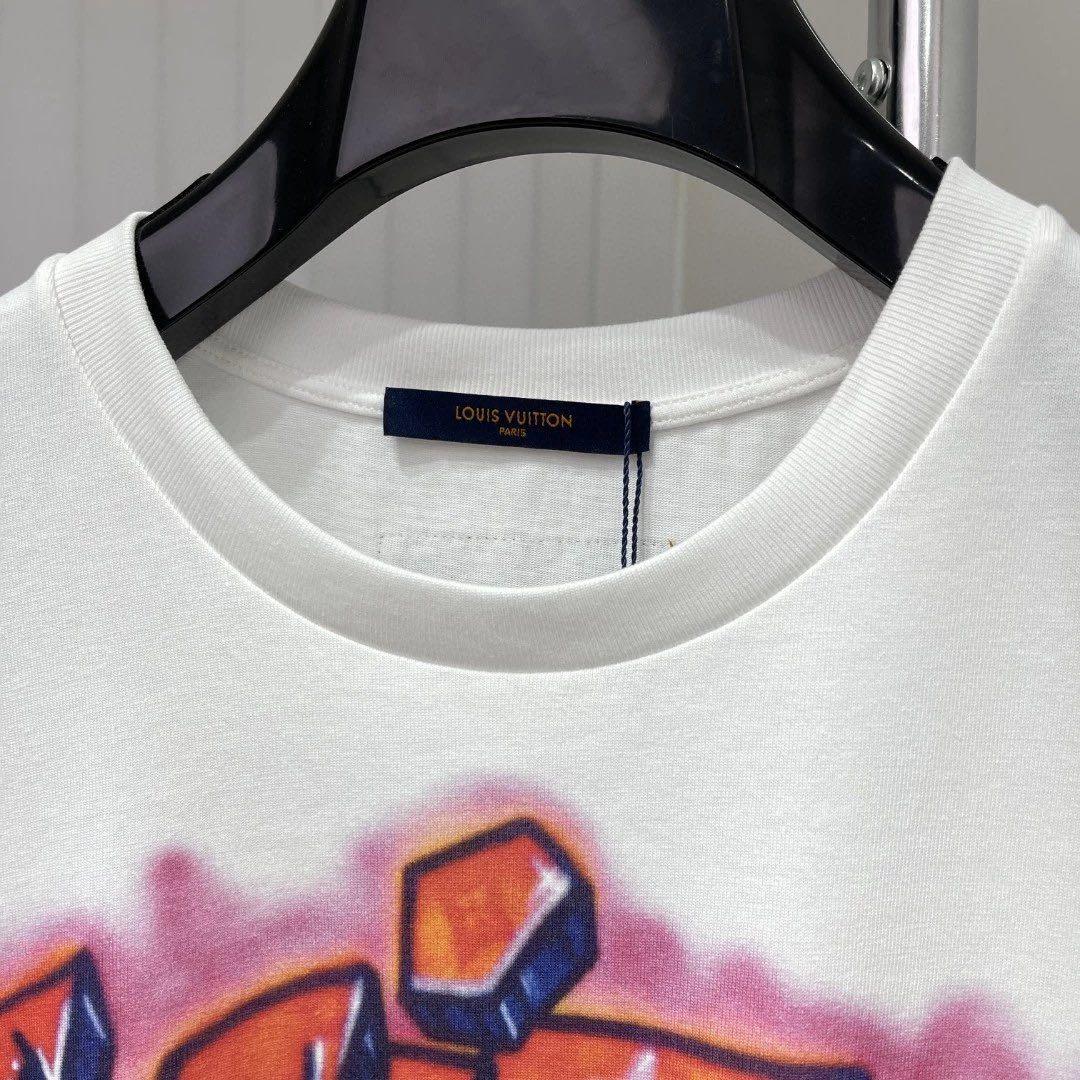 Louis Vuitton White 'Vuitton Graffiti' T-Shirt