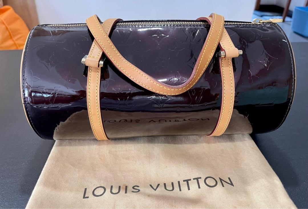 Louis Vuitton Bedford Vernis Silver Papillon Handbag in dust bag