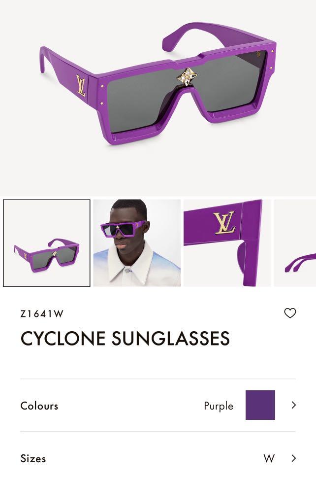 Louis Vuitton Cyclone Sunglasses Purple - SS22 - US