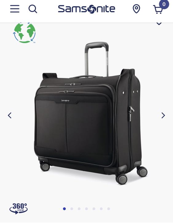 garment bag in suitcase