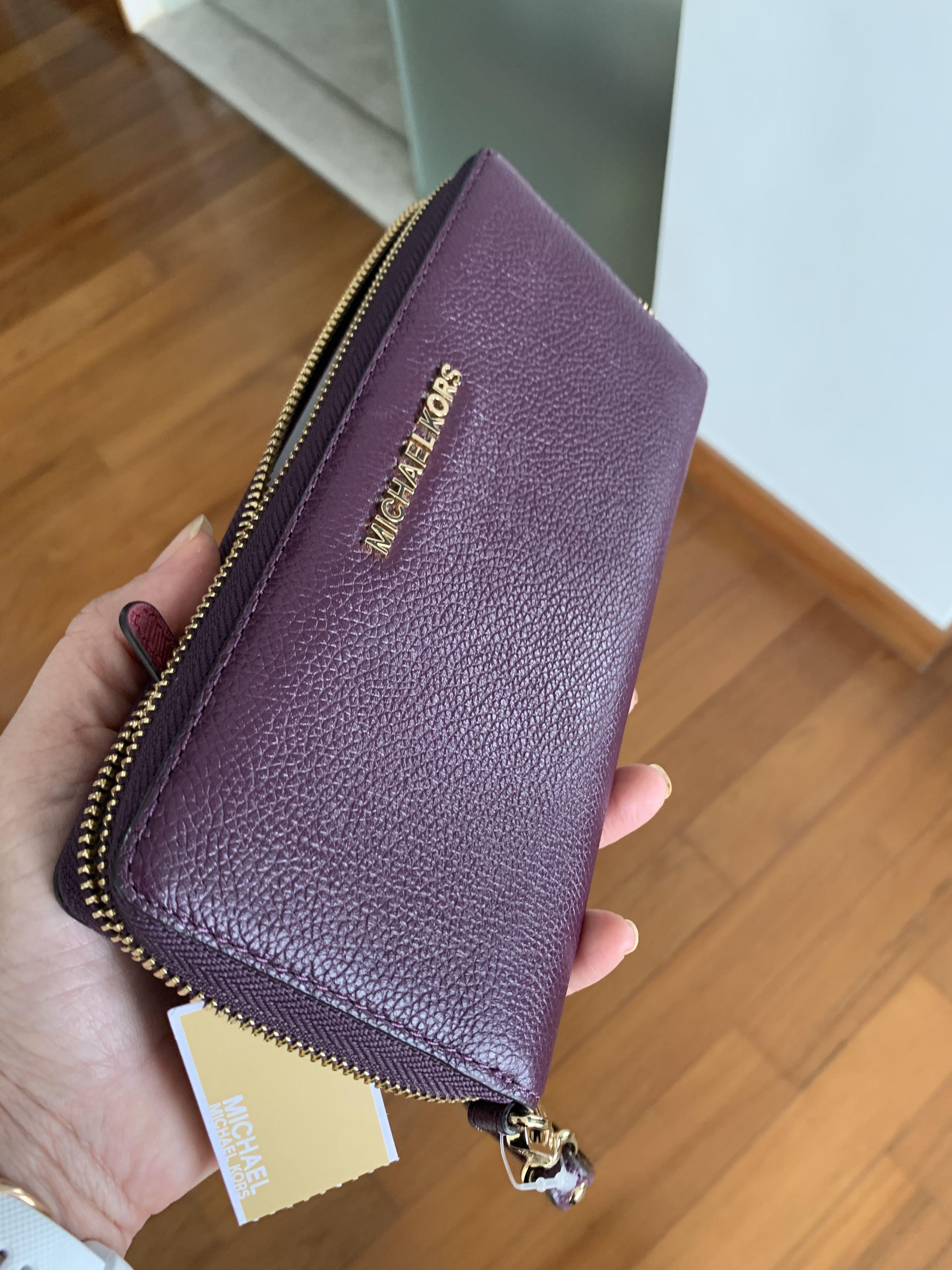 Michael Kors Crossgrain Leather Continental Wristlet new with