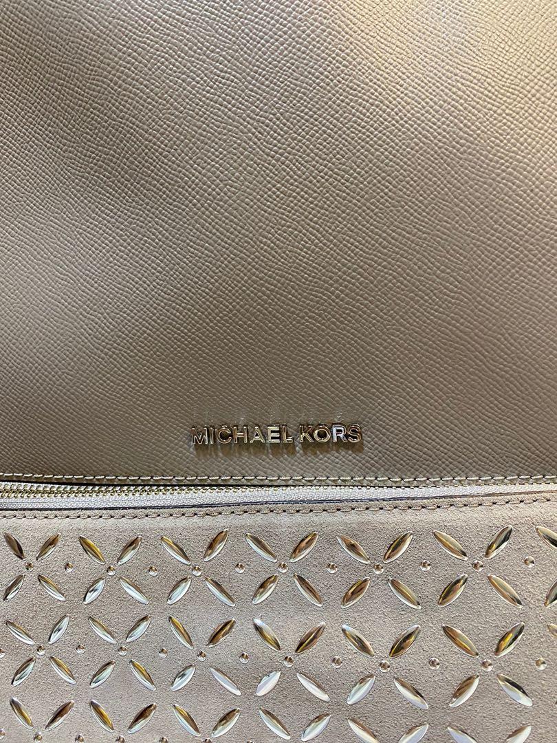 Michael kors rhea best sale medium embellished leather backpack