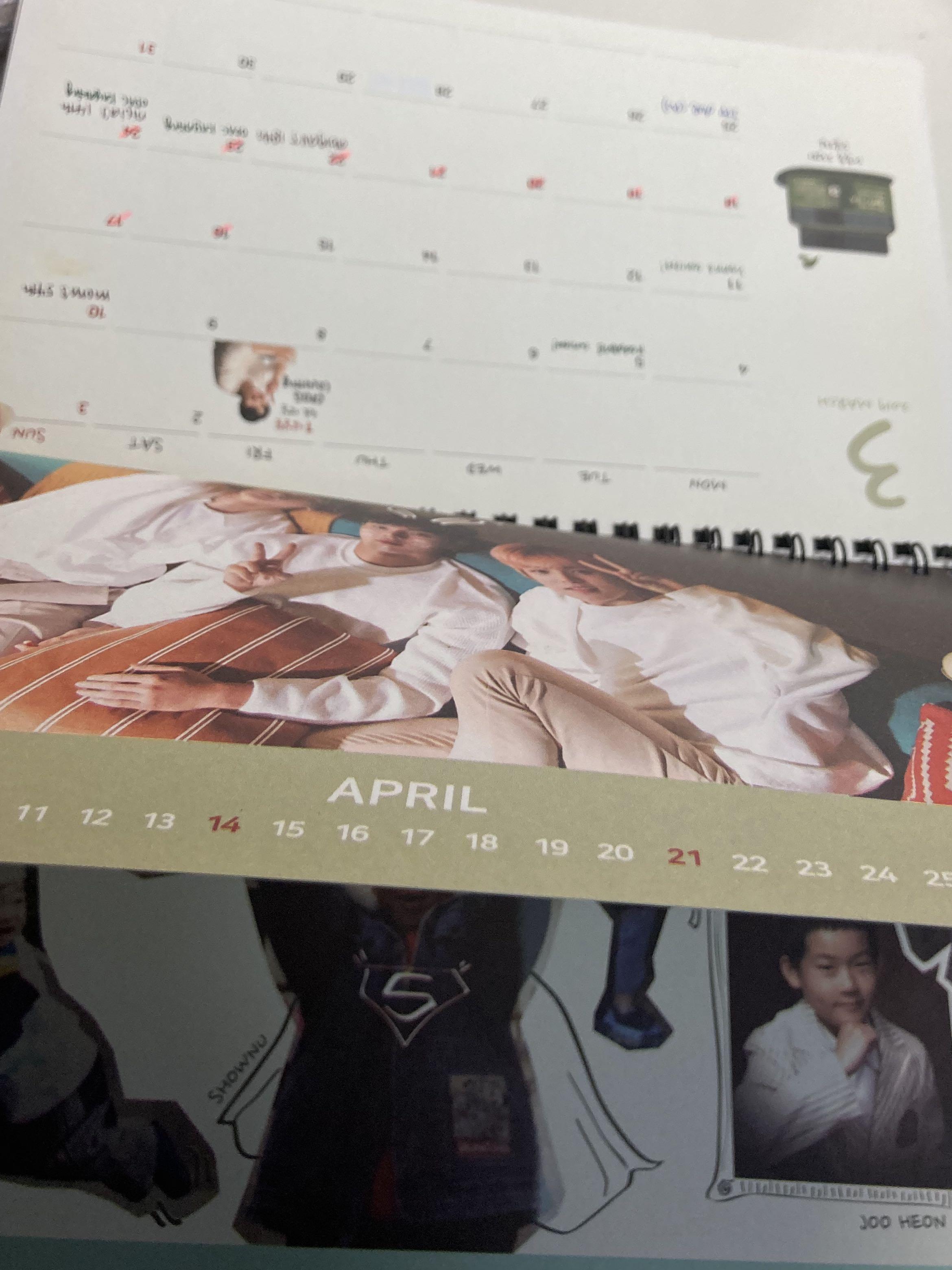 monsta x calendar, jooheon photocards & stickers on Carousell
