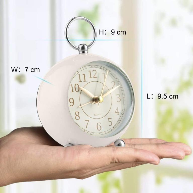 Neucox Silent Bedside Clocks Battery Operated Non Ticking Desk Clock