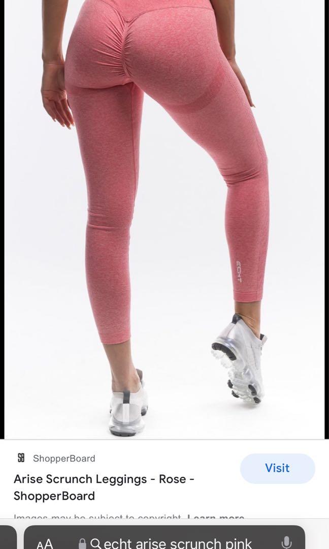 New echt arise scrunch leggings pink small, Women's Fashion, Activewear on  Carousell