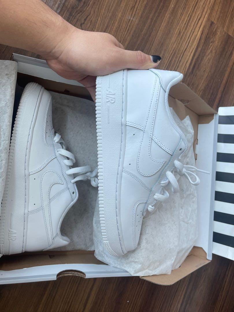 foot locker black and white air forces