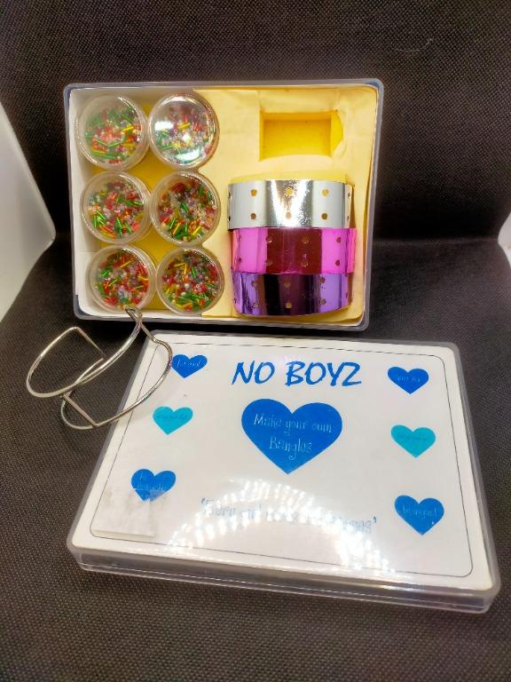 No Boyz Make your own bangles starter kit (Category: Craft Supplies & Tools) located in Valenzuela. Submitted by cletini (Listing ID 1046305296, Image 1). Description: Make over 30 stylish bracelets with this kit! Contains: -six big containers -4 bangle frames FREE beads Available for shopee checkout. Will post upon request but additional 10% on top of carousell price due to Shopee’s commission and other costs..
