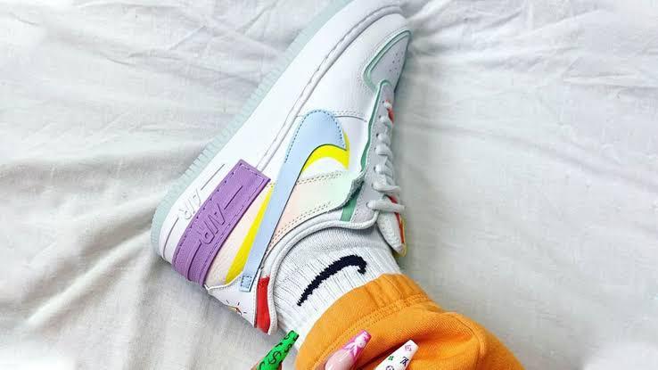 ORIGINAL Nike Air Force 1 Shadow Diamond Hydrogen Blue, Fesyen Wanita,  Sepatu di Carousell
