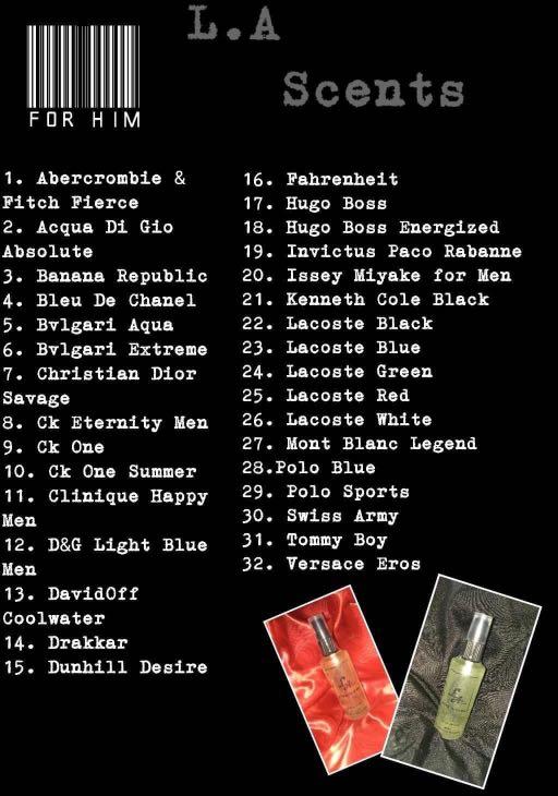 Perfume Cologne L A Scents Oil Based (Category: Fragrance & Deodorants) located in Makati City. Submitted by cathymars13 (Listing ID 1159652994, Image 2). Description: Perfume For Sale For Men and Women Di lang laging maganda dapat maganda din! L A SCENTS OIL BASED.