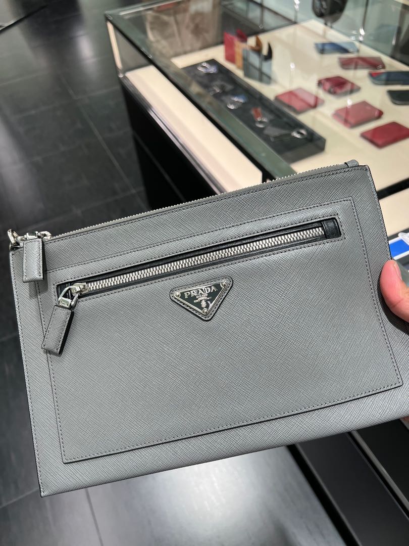 Prada mens clutch sales